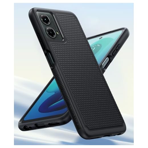 for Motorola Moto G 5G 2024 Case Dual Layer Protective Lightweight Duty with Non Slip Textured Back Military Cell Phone Cover - Slim Rugged Durable Shockproof Protective Bumper Cases(Black)