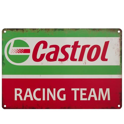 Vintage Tin Signs, Set of 5, Motor Oil and Automotive Advertisements (Black)