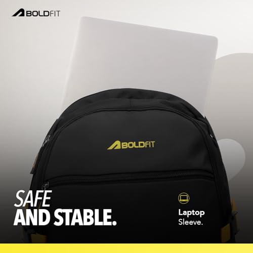 Image of Boldfit Laptop Backpack for Men & Women Premium Stylish Bags Ideal College Bag, Office Backpack & Travel Bag Water-Resistant with Bottle Holder