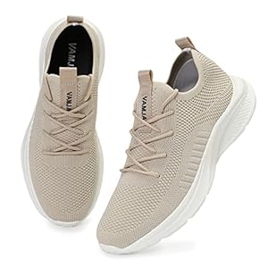 VAMJAM Men’s Running Shoes Fashion Sneakers Lightweight Breathable Flying Knitting Lace Up Mesh Walking Shoes Workout Casual Sports Shoes