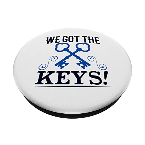 We Got The Keys House Home Homeowner Landlord PopSockets Swappable PopGrip, Black - Image 2