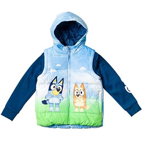 Bluey Bingo Zip Up Vest 2fer Jacket Toddler to Little Kid3