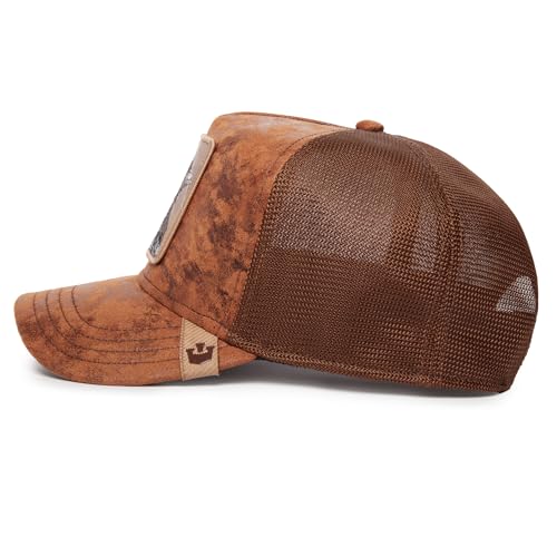Image of Goorin Storm Crow Trucker Hat, Brown, Unisex, One Size