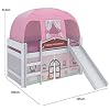 Cama Infantil Barraca com Escorregador Casinha Play Branco/Rosa - Pura Magia 12 41ApSmRUkML. SL500 . SS100