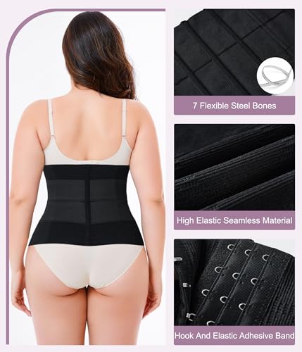 YERKOAD Waist Trainer for Women Plus Size Corset Shapewear Tummy Control Waist Cincher Postpartum Belly Band Wrap4