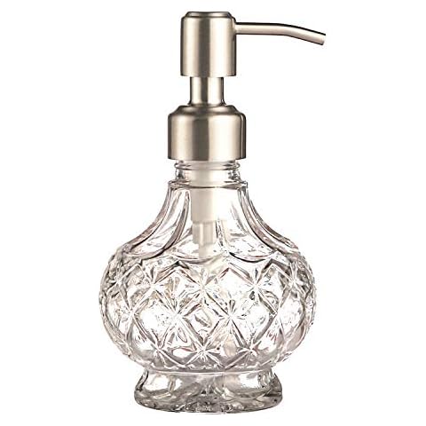 Dispensador de Jabón Líquido YunNasi de Vidrio y Acero Inoxidable Cover