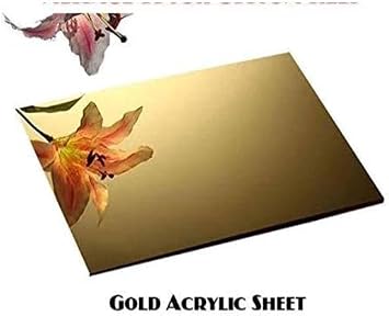 1/8 (3mm) Gold Mirror Acrylic Plexiglass Plastic Sheet 12 x 12 Nominal Size AZM