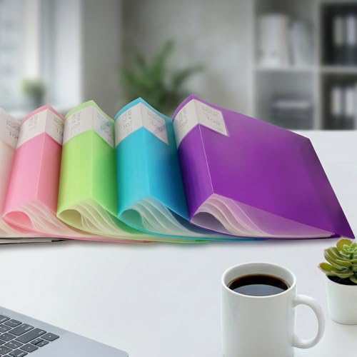 SYUTBOU 6 Stück Sichtbuch A4 mit 100 Klarsichthüllen, Präsentationsmappe mit Hüllen, Präsentationsbuch Sichtmappe für Büro, Zuhause