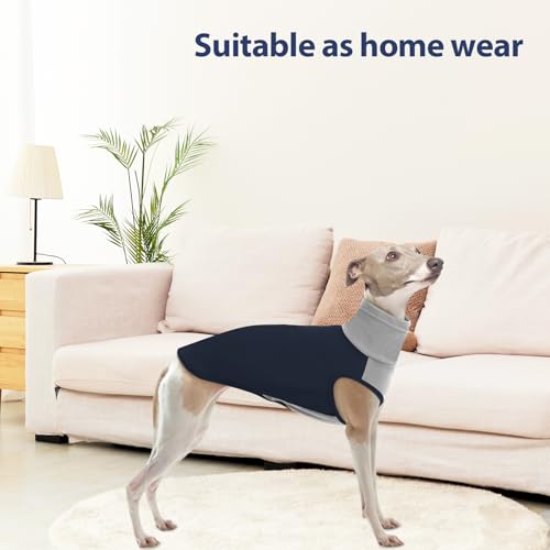 KONVINIT Hunde Pulli Fleece Hunde Pullover mit Zweifarbig Design - für große Rassen - Atmungsaktiv & Bequem - Leicht An-/Ausziehbar