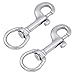 Yundxi Heavy Duty Bolt Snap Clip Hook, 316 Stainless Steel Oval Eye Hook for Scuba Flag Poles Horse Leads Gate Latches - Pack of 2 (100mm)