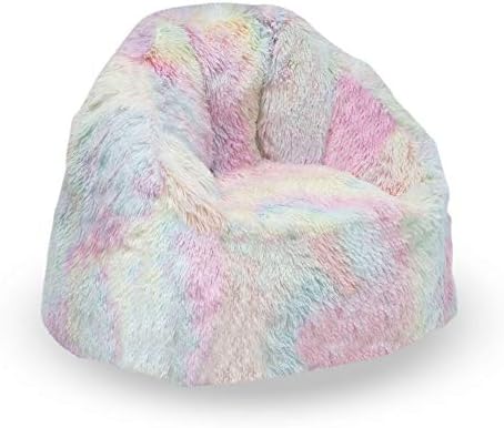 Delta Children Cozee Fluffy Chair, Kid Size (for Kids Up to 10 Years Old), Tie Dye