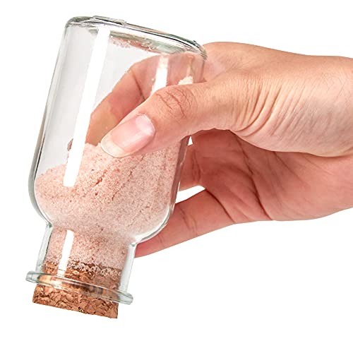Ezoware 20Pc Spice Jars, 5Oz Bottle Clear Glass Canister Set With Cork Lid, Round Decorative Reusable Vial Storage Containers For Herbs, Teas, Seasonings, Party Favors, Candy (150Ml) #TOP7