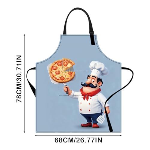 Image of Nuxovilar Cute Cooking Kitchen Apron, 26.77 * 30.7 Inches, Essential for Kitchen Cooking, Baking, Festive Gatherings