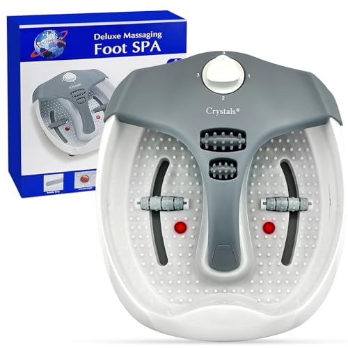 Crystals Foot Spa and Massager Pedicure Bath with Electric Temperature Controller Heater, Bubbles,...