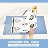 Gredecor Binder Pencil Pouch 3 Ring Happy Anime Face Eyes Zipper Pencil Pouches Case 2 Pack Clear Binder Organizer for School Office - Image 5
