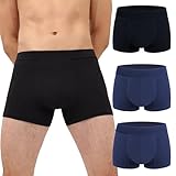 immagine prodotto IRISMORII Biancheria intima da uomo per incontinenza urinaria, lavabile, con assorbimento da 60 ml, a prova di perdite, confezione da 3 (nero mezzanotte mezzanotte, XL)