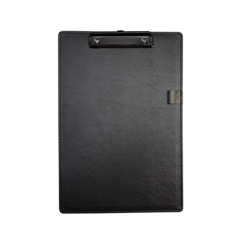 Cartellina portablocco in pelle PU, formato A4, A5, con clip per carta, blocchetto per scrivere, organizer per cancelleria e documenti (formato A5)