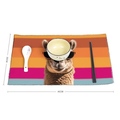 Lot de 6 sets de table de cuisine durables et résistants - 3