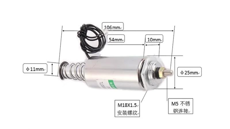DC Solenoid Electromagnet, Tube Push-Pull Solenoid, XRN-25 / 50TL DC 12V /DC24V(12V)