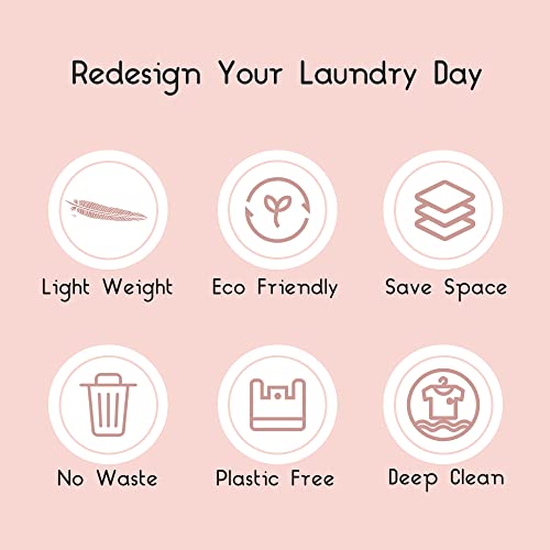 Laundry Detergent Sheets Assentials No.3 Floral Scented 40 Loads/20 Sheets Eco-Friendly Zero Waste Biodegradable Plastic Free Fresh Liquidless Travel Friendly Rv Life Non Toxic #TOP2