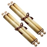 Makevivi 2 PCS Blank Scrolls Paper with Wood Rods, for Naughty or Nice List, Writing, Wedding Vows,...