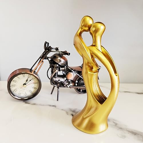 PIGPIGFLY-Statue-Couple-etreindre-Statues-Decoratives-Decoration-de-la-Maison-Statue-Abstraite-de-Figure-HumaineDecorations-de-Bureau-Sculpture-en-PolyresineOr