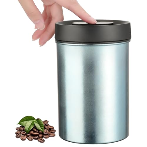VINATO Kaffeedose Luftdicht Vakuumbehälter Kaffeebohnen Behälter Geeignet für Kaffee, Trockenlebensmittel, Nüsse, Küchenlebensmittel-800Ml