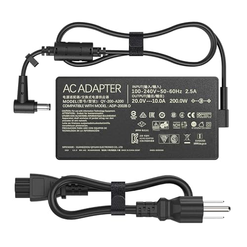 LIFKAHY 200W Laptop Charger Compatible with AsusTUF Gaming A15 FA506IH FA5061U A14 FA401WV FA401UV FA401UU,ROG Zephyrus G15 GA503 GA503RMG14 GA4011U GA401IV GA4011I GA401IH ADP-200JB D AC Adapter