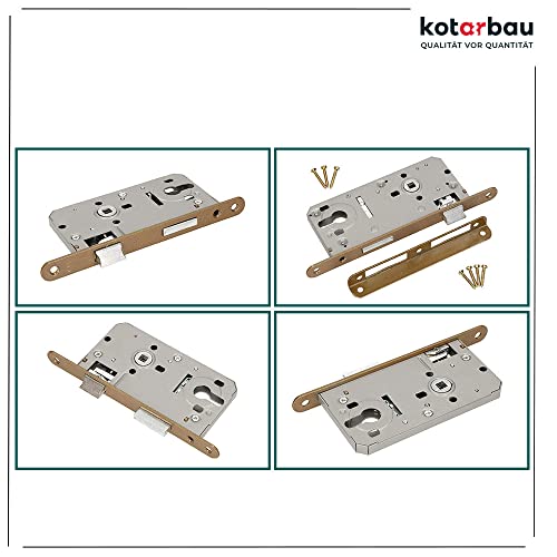 KOTARBAU® Innentür Einsteckschloss 90x50mm für Profilzylinder Universal Rechts und Links
