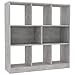 vidaXL Libreria/Credenza Scaffali Versatile Decorativa Mobiletto Arredo Casa Mensole a Giorno Espositore Grigio Cemento 97,5x29,5x100 cm in Truciolato