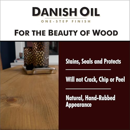 Watco 65851 Danish Oil Wood Finish, Pint, Dark Walnut