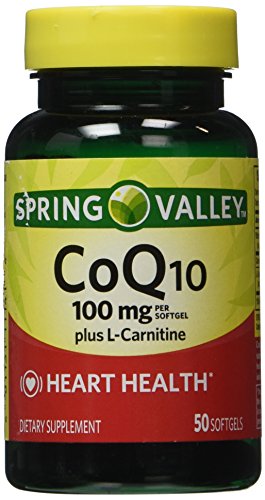 Spring Valley - Co Q-10, Plus L-Carnitine 100 mg, 50 Softgels by Spring Valley
