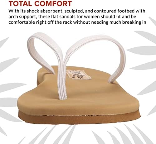 Flojos Women's Fiesta Flat, White/Tan, 7 M US | Image 1