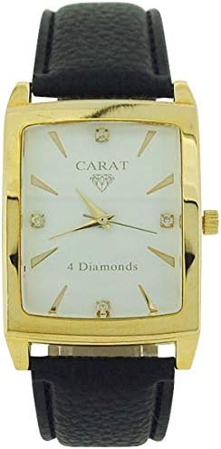 Carat carat01 โ Watch for Men, Black Plastic Strap