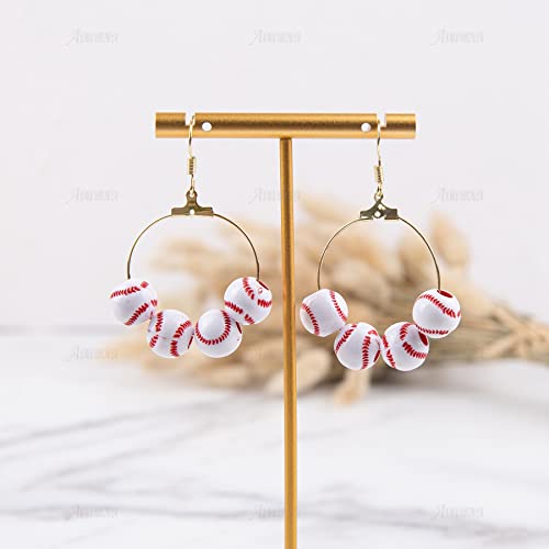 Auear, 100 Pack Baseball Beads 12Mm Sport Beads For Jewelry Making Necklace Bracelet Craft Decoration Accessories #TOP7