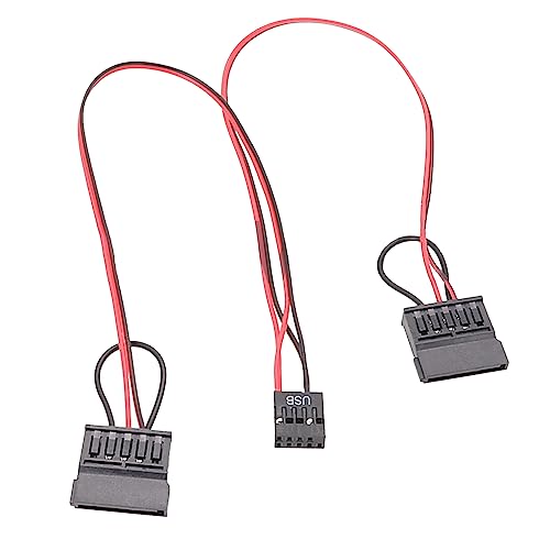 Oadnijuie PVC 239 USB-auf-Netzkabel für ITX-Motherboards und Laptops, USB 9-polig auf 2,5-Zoll-SATA-Laptop, Reparaturteile, 30 cm, 2 A, 11 V DC, RoHS-zertifiziert