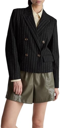 United Colors of Benetton Damen Giacca 2tuddw03f Jacke, Schwarz, 40
