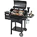 VEVOR 480 sq in Pellet Smoker, Portable Wood Pellet Grill with Cart, 8 IN 1 BBQ Grill with PID Temperature Control &amp;amp; Meat Probe for Outdoor Cooking, Barbecue Camping, Picnic, Patio and Backyard, Black