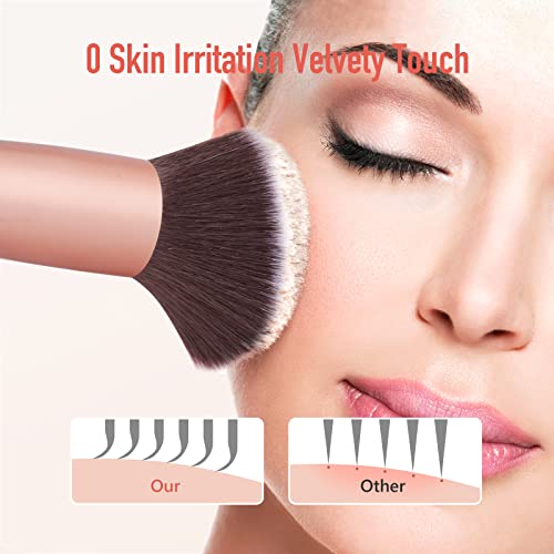 Foto von Pinselset Makeup Rosa Gold, Professionelle Make Up Pinsel Set mit Gesichtspinsel, Schminkpinsel Set mit Lidschattenpinsel Augenpinsel