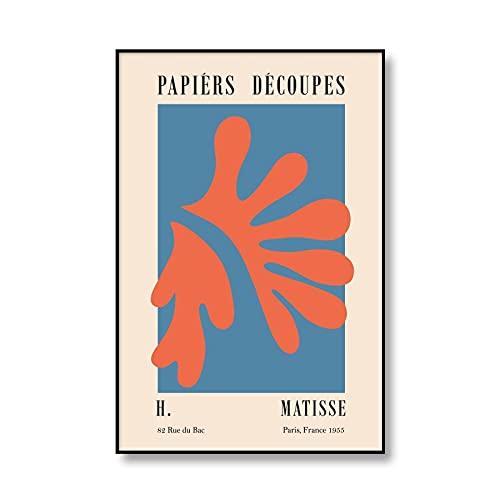 Póster de exposición de Henri Matisse, pintura en lienzo rosa polvorienta, pintura abstracta, pintura en lienzo sin marco familiar A4 30x40cm Cover