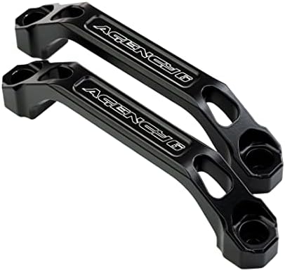 Agency 6 - Billet Grab Handle (Pair) - Universal Fitment for Offroad and Overland Vehicles - Roof Racks - Made in The USA - Stainless Steel Hardware Included (Black)