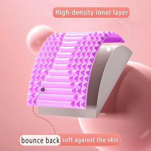 Image of Back Stretching Arch Board with Textured Surface, Curved Spine Support for Floor Exercises, Stretcher Pillow for Back Pain Relief, Lumbar Support, Herniated Disc