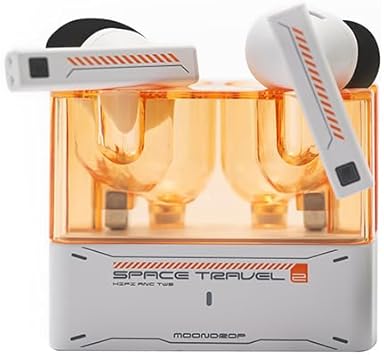 Moondrop Space Travel 2 HiFi إلغاء الضوضاء TWS سماعة أذن لاسلكية بلوتوث 6.0 ANC وضع اللعبة منخفض الكمون SBC/AAC أبيض