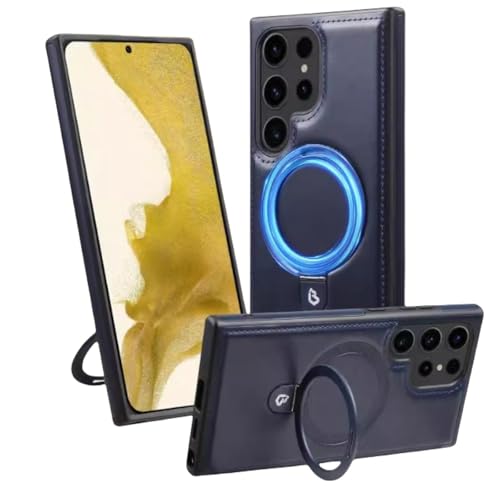 Convient pour S24 Samsung Phone Case Business Leather Case Étui de Protection Anti-Chute(A12/M12/(Bleu Mer Profonde))