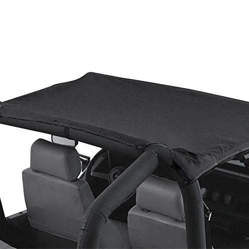 RAMPAGE PRODUCTS California Brief Soft Top for Jeep Wrangler JL | Black, Mesh | 92525 | Fits 2018-2025 Jeep Wrangler JLU 4-Door