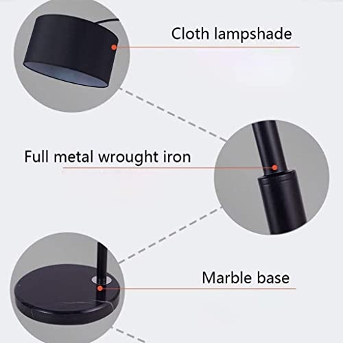 Lámpara de pie moderna con elegante base de mármol negra 4