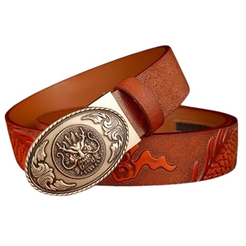 Ceinture Homme Cuir de Vachette avec boucle automatique ovale western