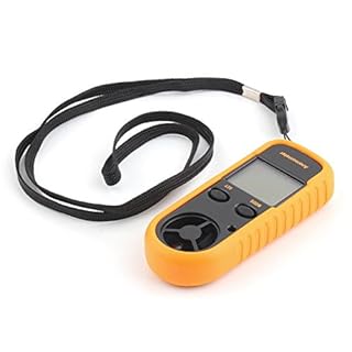RGBS Anemometer Digital LCD Wind Speed Meter Gauge Air Flow Velocity Measurement Thermometer with Backlight for RC Drones Helicopter Windsurfing Kite Flying Sailing Surfing Fishing UK With battery.