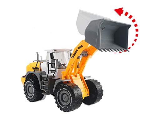 KLEIN Design King - 9998-3A- Baufahrzeug/Bulldozer mit Reibungsmotor in gelb