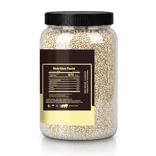 Image of LILA DRY FRUITS Safed Til 500 Grams White Sesame Seeds | Premium Raw Til Seeds for Cooking, Baking, Roasting & Daily Nutrition | Natural Sesame Seed for Laddu, Tilkut, Chikki and Kitchen Use